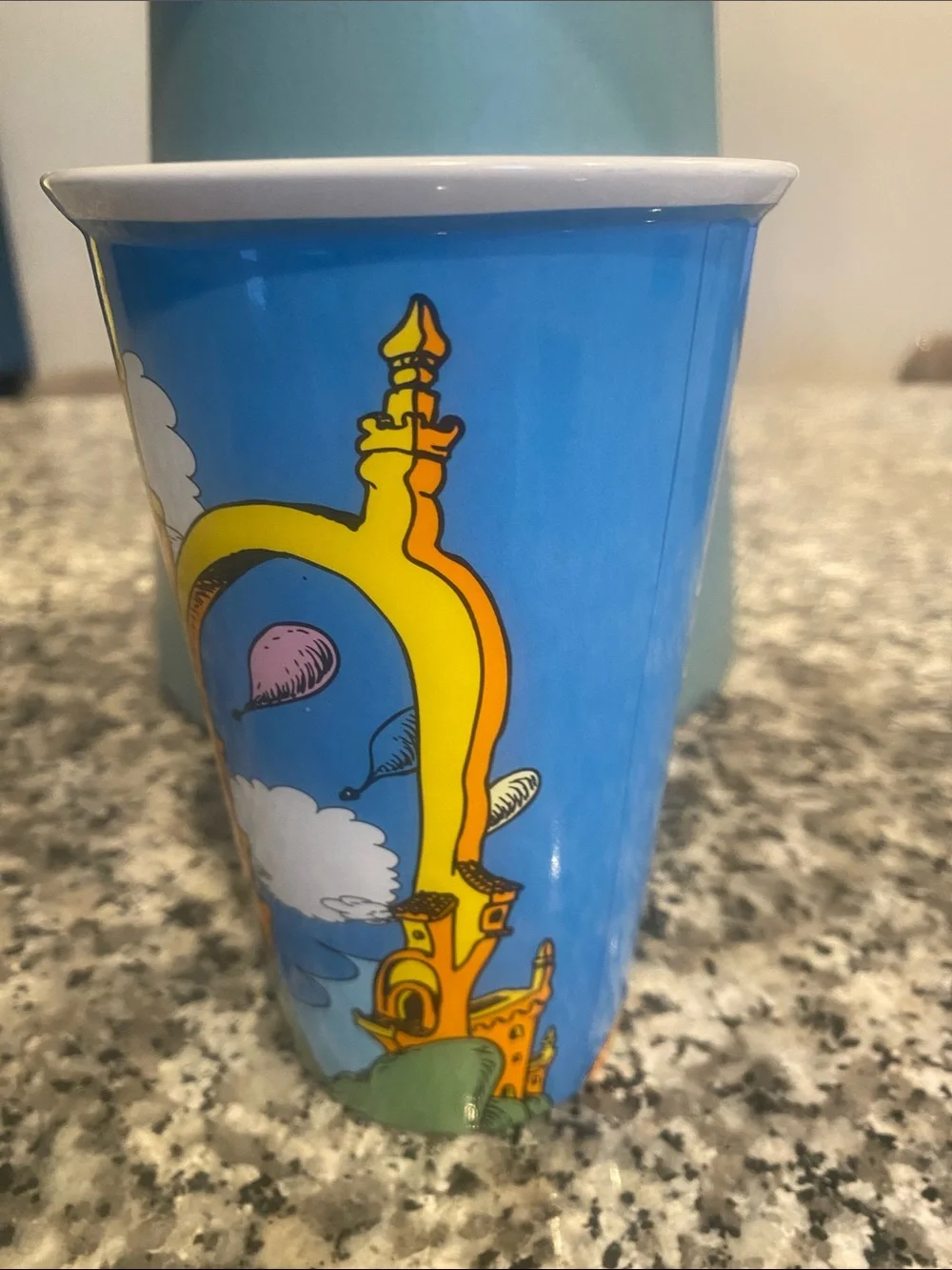 Dr. Seuss Blue Illustrated 'Oh! the Places You'll Go!' Cup
